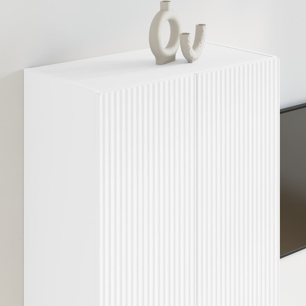 vidaXL TV-Wandschrank Weiß 59,5 x 31 x 80 cm Holzwerkstoff