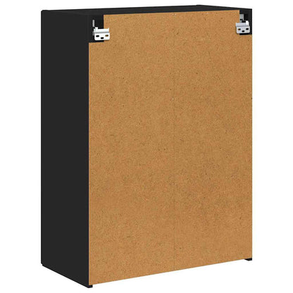 vidaXL TV-Wandschrank Schwarz 59,5 x 31 x 80 cm Holzwerkstoff