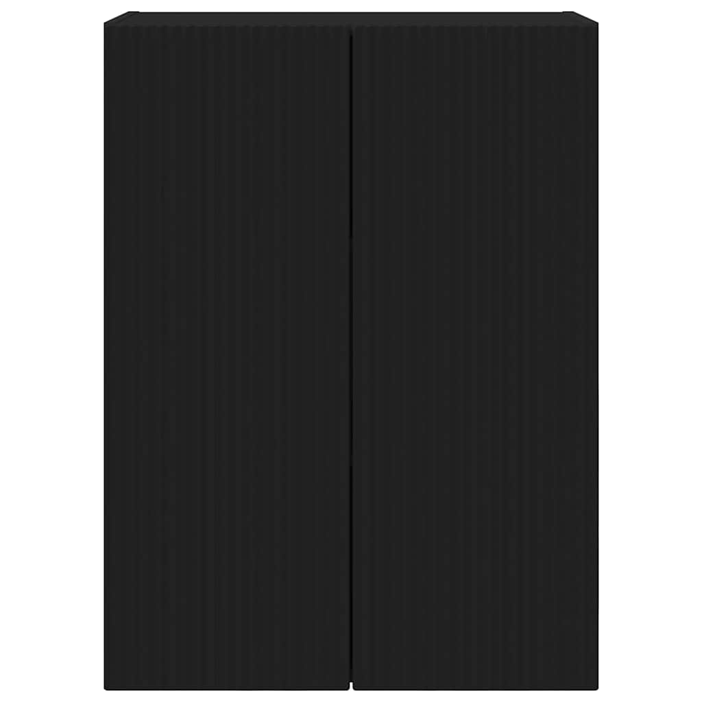 vidaXL TV-Wandschrank Schwarz 59,5 x 31 x 80 cm Holzwerkstoff