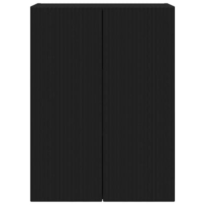 vidaXL TV-Wandschrank Schwarz 59,5 x 31 x 80 cm Holzwerkstoff