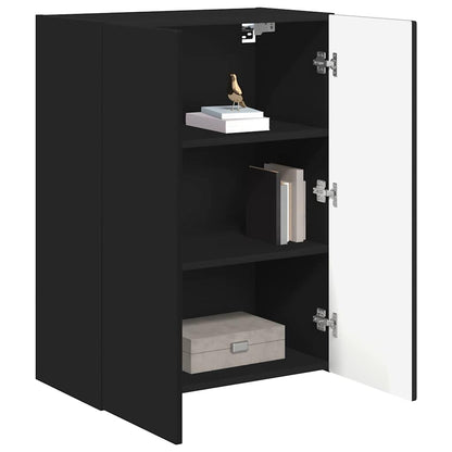 vidaXL TV-Wandschrank Schwarz 59,5 x 31 x 80 cm Holzwerkstoff