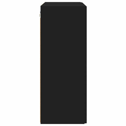 vidaXL TV-Wandschrank Schwarz 59,5 x 31 x 80 cm Holzwerkstoff