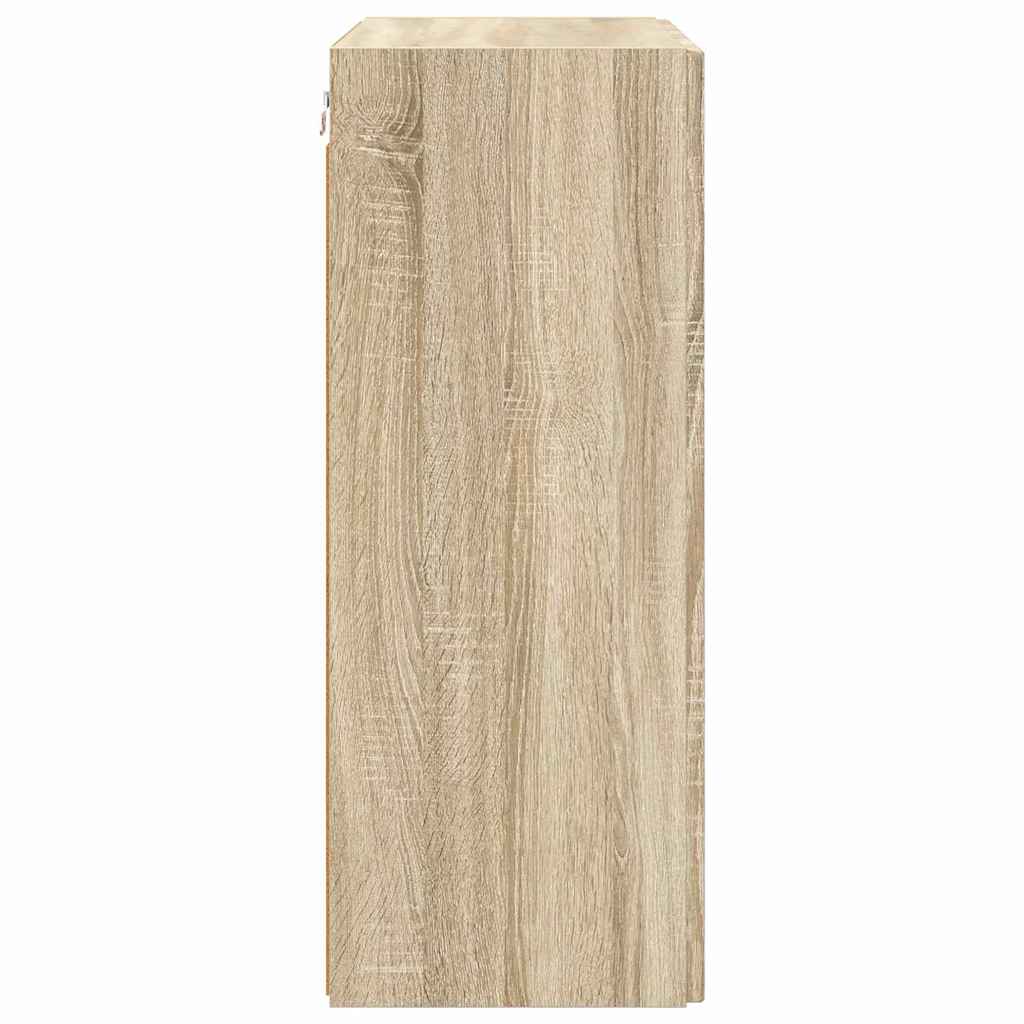 vidaXL TV-Wandschrank Sonoma-Eiche 59,5 x 31 x 80 cm Holzwerkstoff