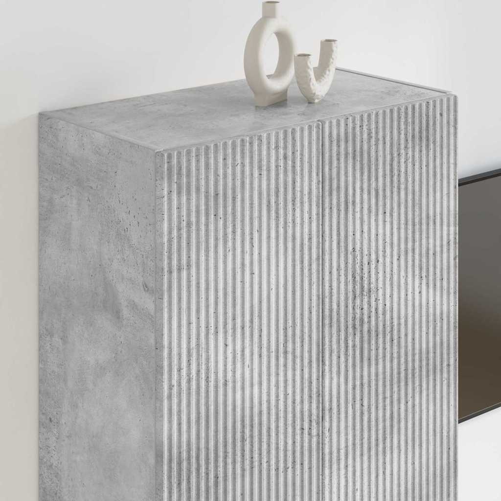vidaXL TV-Wandschrank Beton Grau 59,5 x 31 x 80 cm Holzwerkstoff
