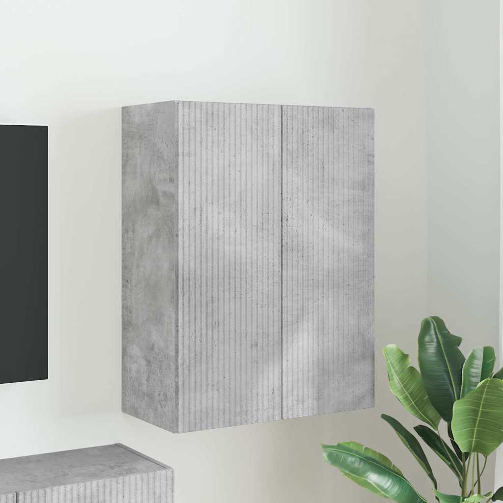 vidaXL TV-Wandschrank Beton Grau 59,5 x 31 x 80 cm Holzwerkstoff