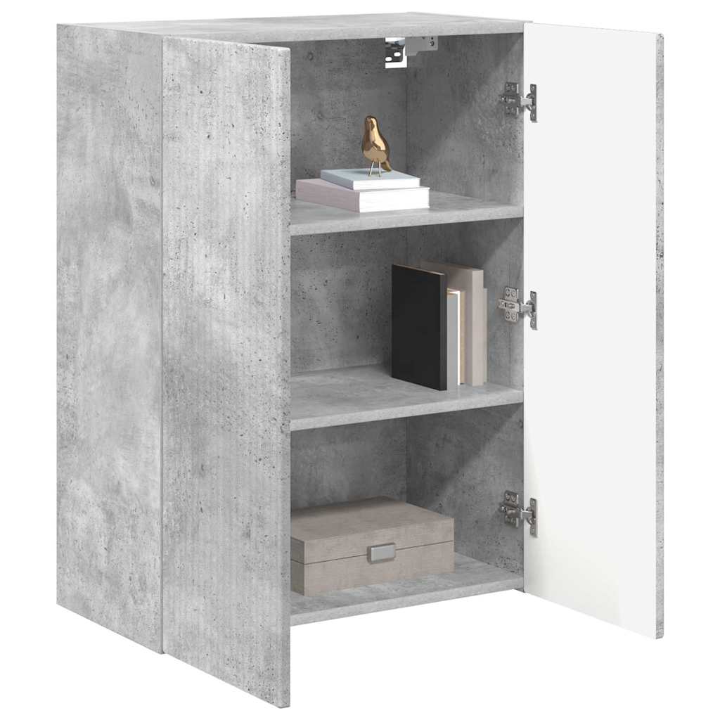 vidaXL TV-Wandschrank Beton Grau 59,5 x 31 x 80 cm Holzwerkstoff