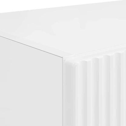 vidaXL TV-Wandschrank Hochglanz Weiß 59,5 x 31 x 80 cm Holzwerkstoff