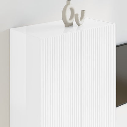 vidaXL TV-Wandschrank Hochglanz Weiß 59,5 x 31 x 80 cm Holzwerkstoff