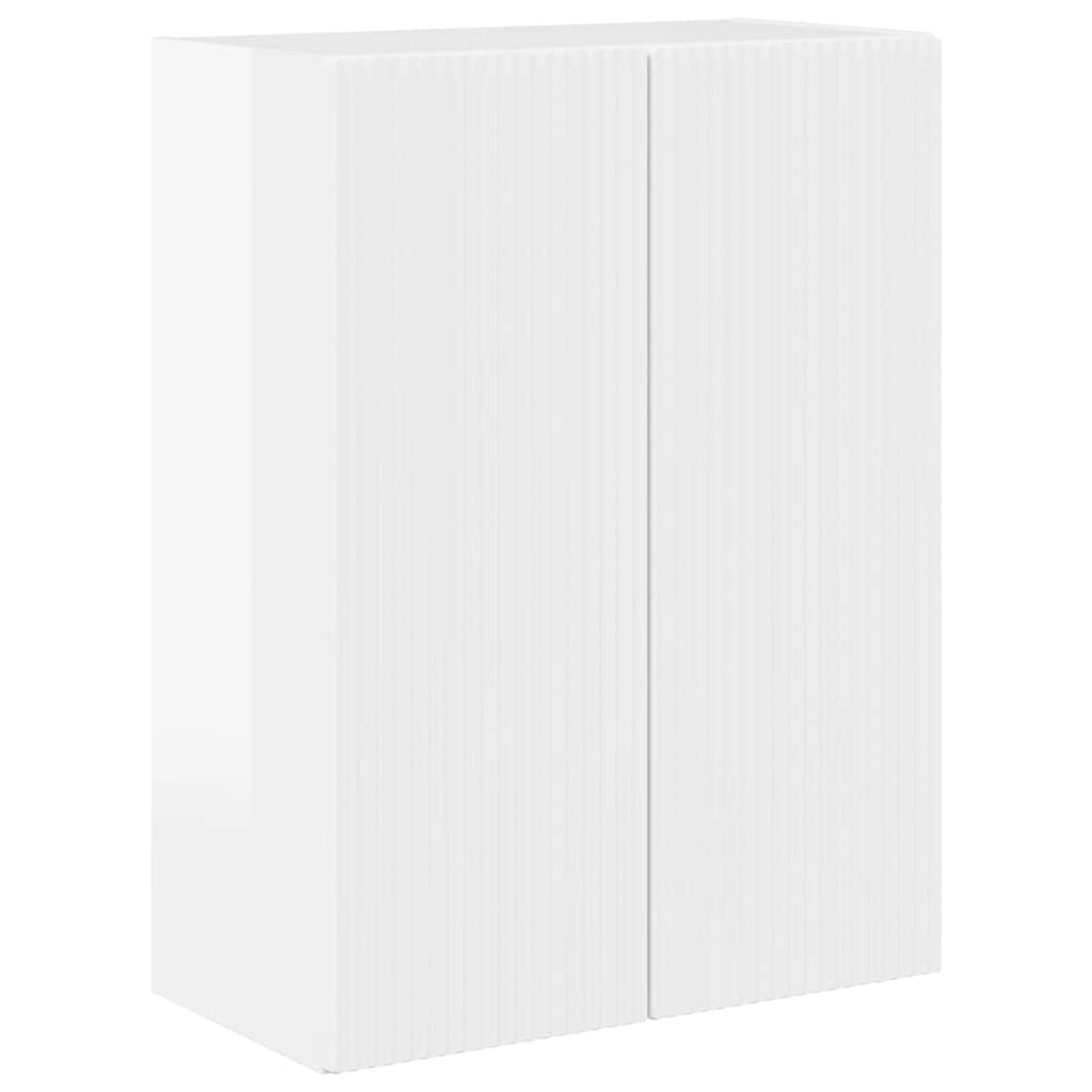 vidaXL TV-Wandschrank Hochglanz Weiß 59,5 x 31 x 80 cm Holzwerkstoff