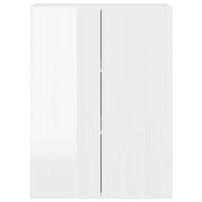 vidaXL TV-Wandschrank Hochglanz Weiß 59,5 x 31 x 80 cm Holzwerkstoff