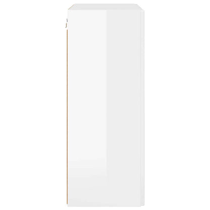 vidaXL TV-Wandschrank Hochglanz Weiß 59,5 x 31 x 80 cm Holzwerkstoff