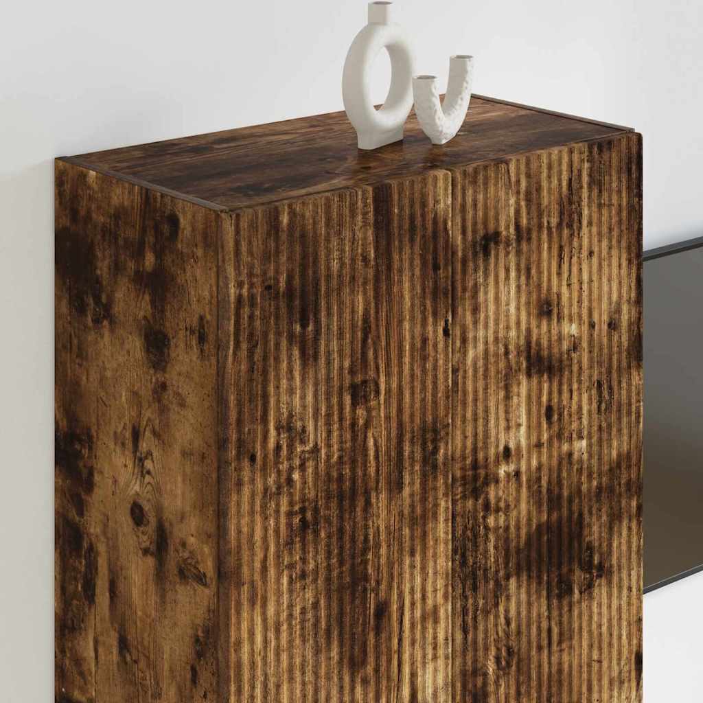 vidaXL TV-Wandschrank Wandmontiert Geräucherte Eiche 59,5 x 31 x 80 cm