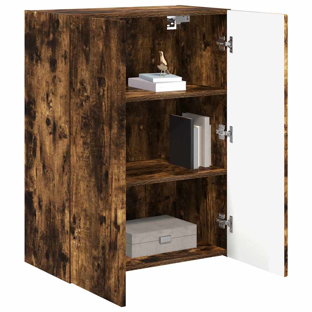vidaXL TV-Wandschrank Wandmontiert Geräucherte Eiche 59,5 x 31 x 80 cm