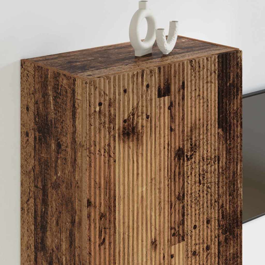 vidaXL TV-Wandschrank Altholz 59,5 x 31 x 80 cm Holzwerkstoff