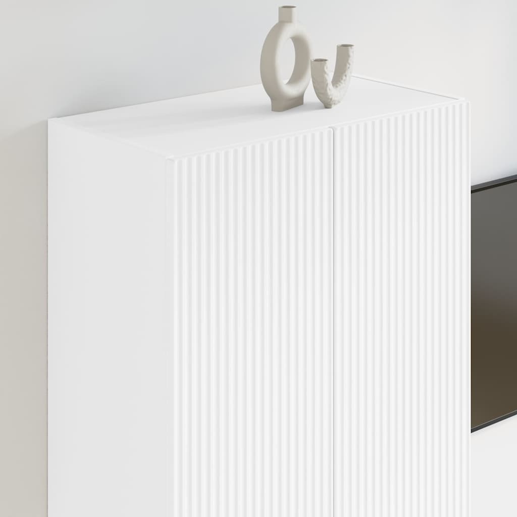 vidaXL TV-Wandschrank Weiß 59,5 x 31 x 100 cm Holzwerkstoff