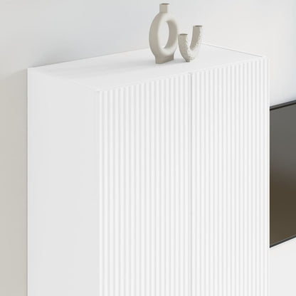 vidaXL TV-Wandschrank Weiß 59,5 x 31 x 100 cm Holzwerkstoff