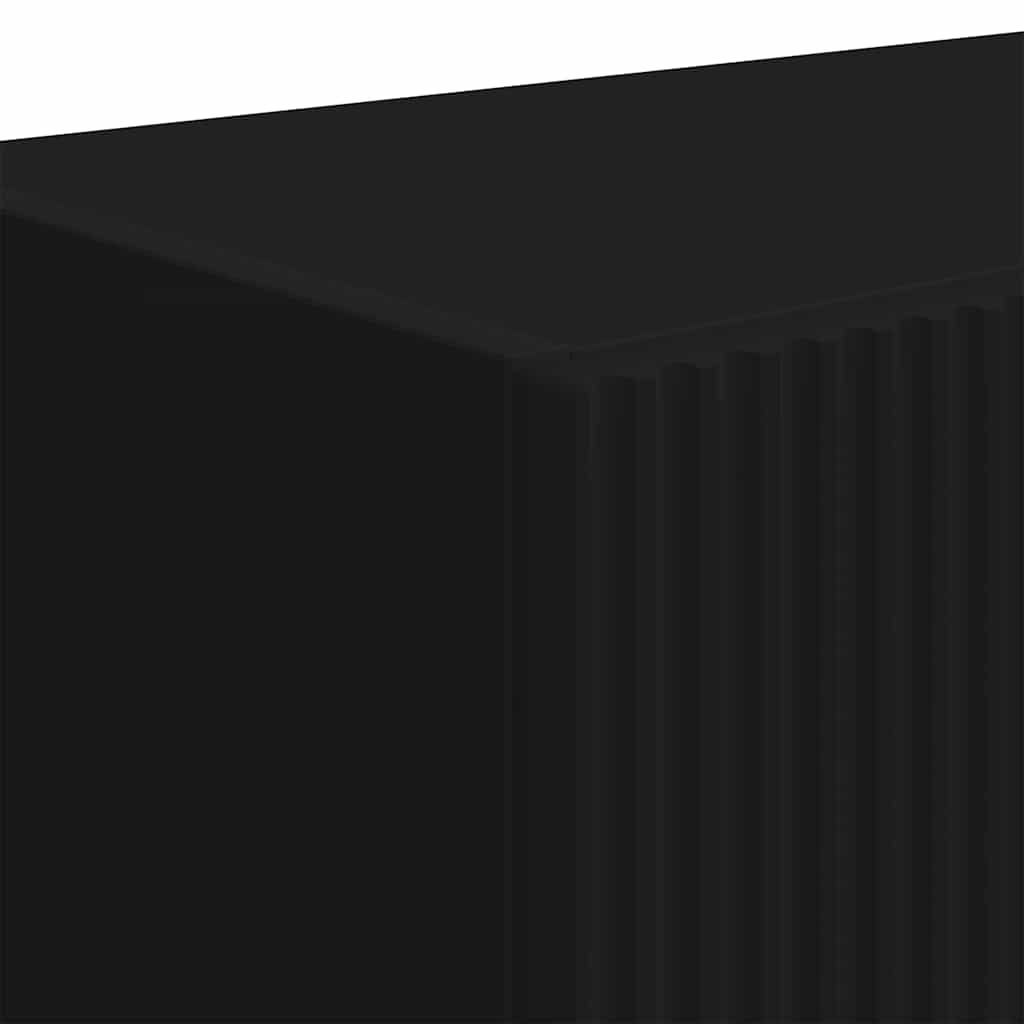 vidaXL TV-Wandschrank Schwarz 59,5 x 31 x 100 cm Holzwerkstoff