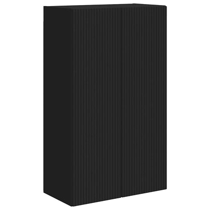vidaXL TV-Wandschrank Schwarz 59,5 x 31 x 100 cm Holzwerkstoff