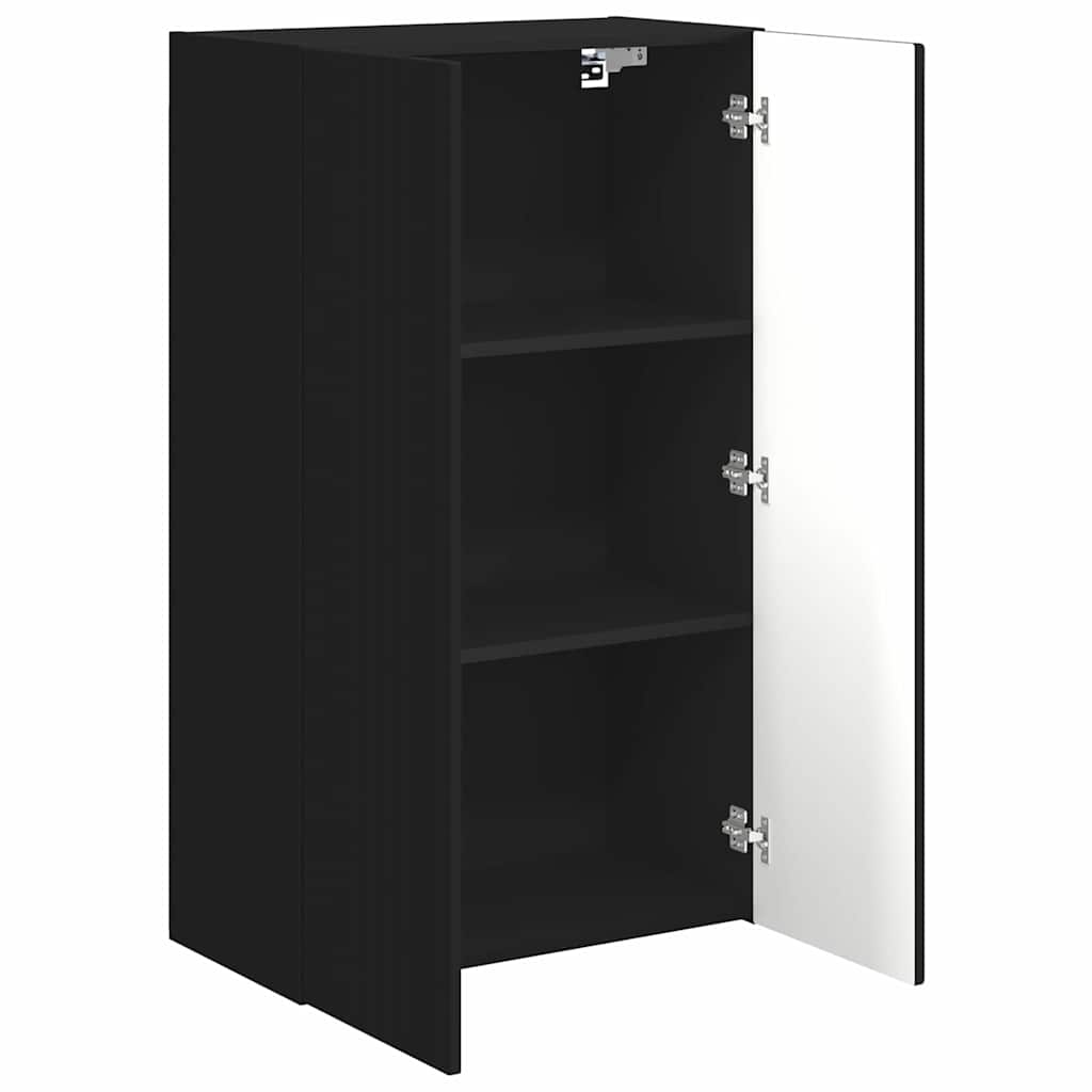 vidaXL TV-Wandschrank Schwarz 59,5 x 31 x 100 cm Holzwerkstoff