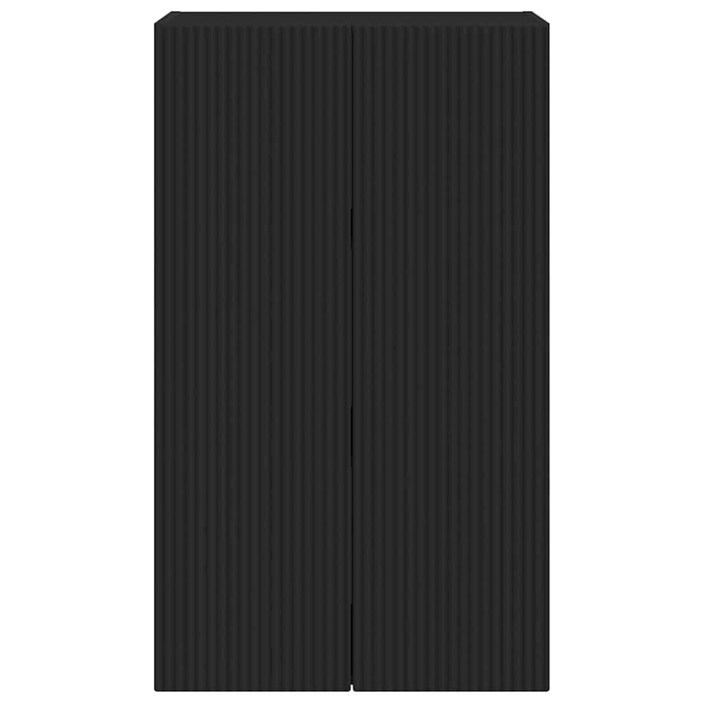 vidaXL TV-Wandschrank Schwarz 59,5 x 31 x 100 cm Holzwerkstoff