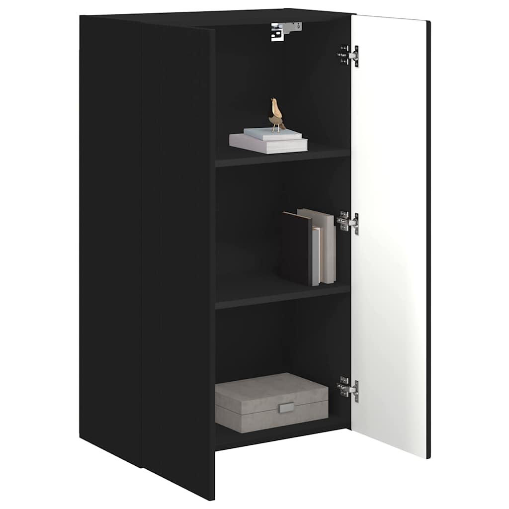 vidaXL TV-Wandschrank Schwarz 59,5 x 31 x 100 cm Holzwerkstoff