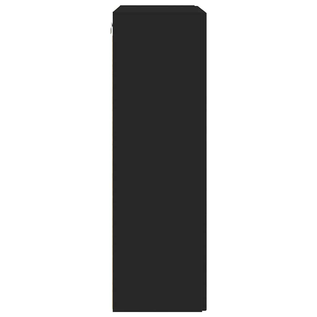 vidaXL TV-Wandschrank Schwarz 59,5 x 31 x 100 cm Holzwerkstoff