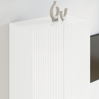 vidaXL TV-Wandschrank Hochglanz Weiß 59,5 x 31 x 100 cm Holzwerkstoff