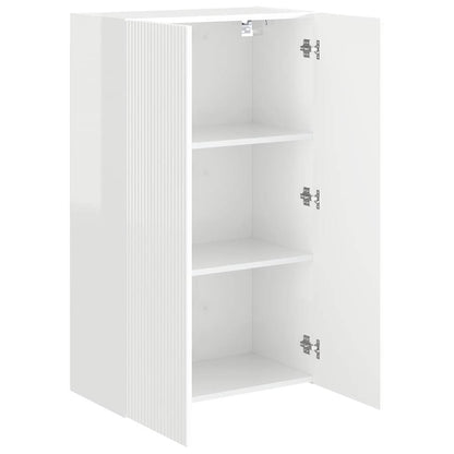 vidaXL TV-Wandschrank Hochglanz Weiß 59,5 x 31 x 100 cm Holzwerkstoff