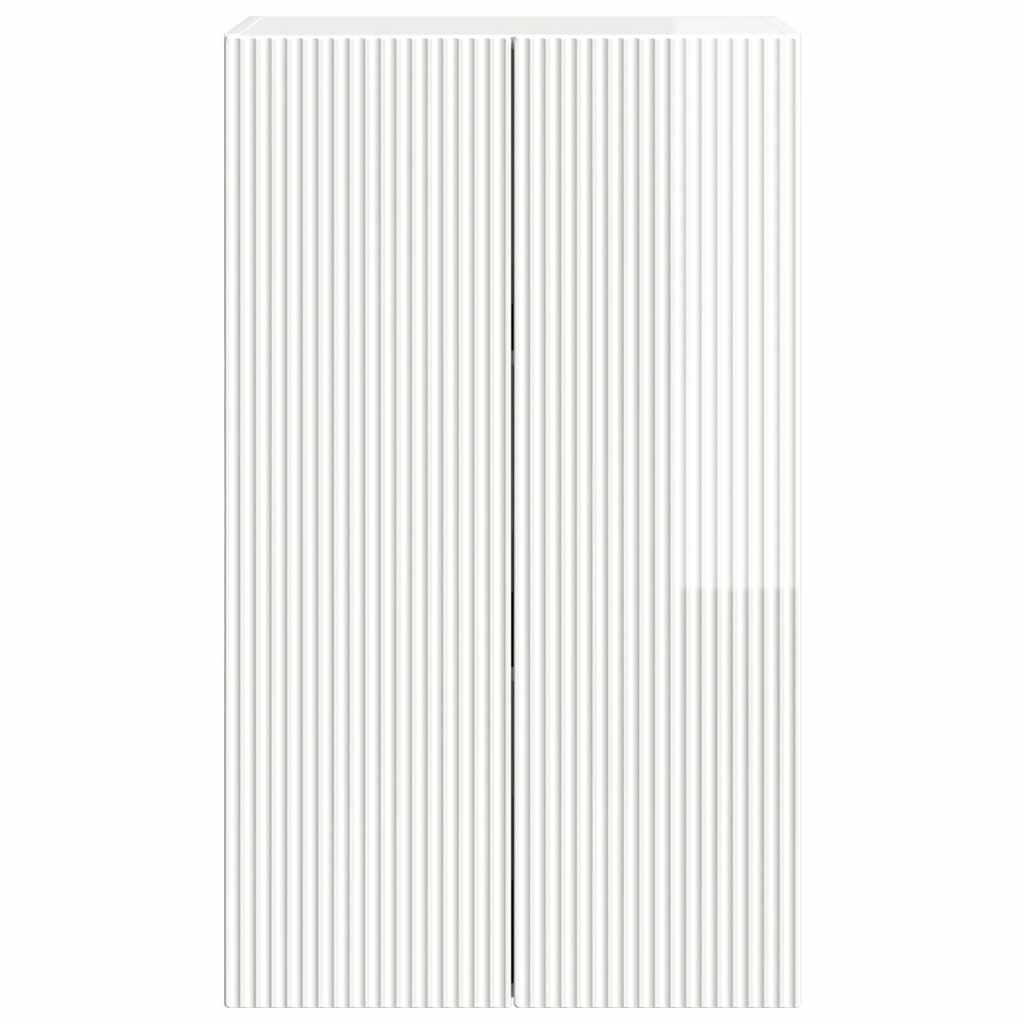 vidaXL TV-Wandschrank Hochglanz Weiß 59,5 x 31 x 100 cm Holzwerkstoff