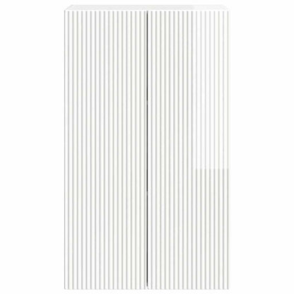 vidaXL TV-Wandschrank Hochglanz Weiß 59,5 x 31 x 100 cm Holzwerkstoff
