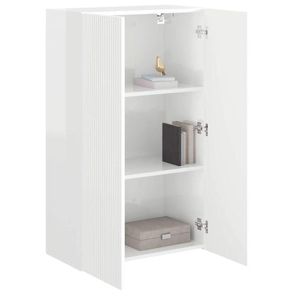 vidaXL TV-Wandschrank Hochglanz Weiß 59,5 x 31 x 100 cm Holzwerkstoff