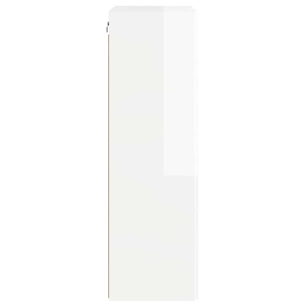 vidaXL TV-Wandschrank Hochglanz Weiß 59,5 x 31 x 100 cm Holzwerkstoff