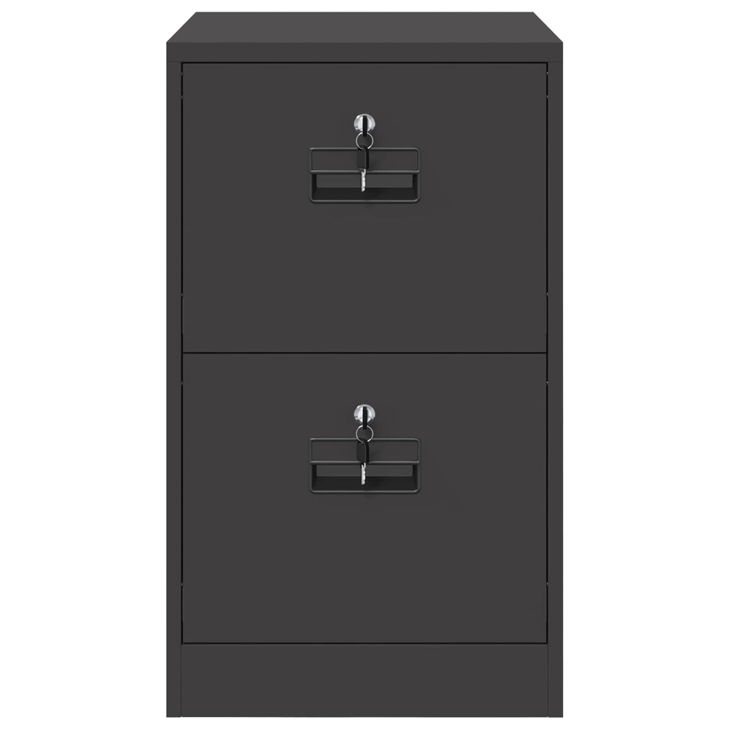 vidaXL Aktenschrank Schwarz 44 x 50 x 106,5 cm Kaltgewalzter Stahl
