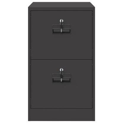 vidaXL Aktenschrank Schwarz 44 x 50 x 106,5 cm Kaltgewalzter Stahl