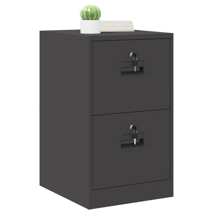 vidaXL Aktenschrank Schwarz 44 x 50 x 106,5 cm Kaltgewalzter Stahl