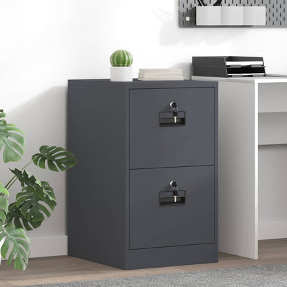 vidaXL Aktenschrank Anthrazit 44 x 50 x 106,5 cm Kaltgewalzter Stahl