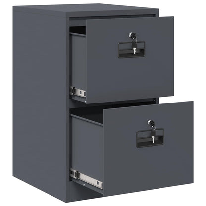 vidaXL Aktenschrank Anthrazit 44 x 50 x 106,5 cm Kaltgewalzter Stahl