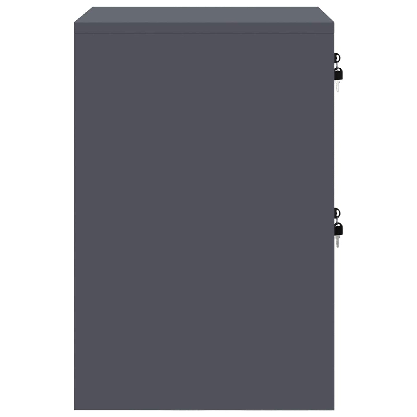 vidaXL Aktenschrank Anthrazit 44 x 50 x 106,5 cm Kaltgewalzter Stahl