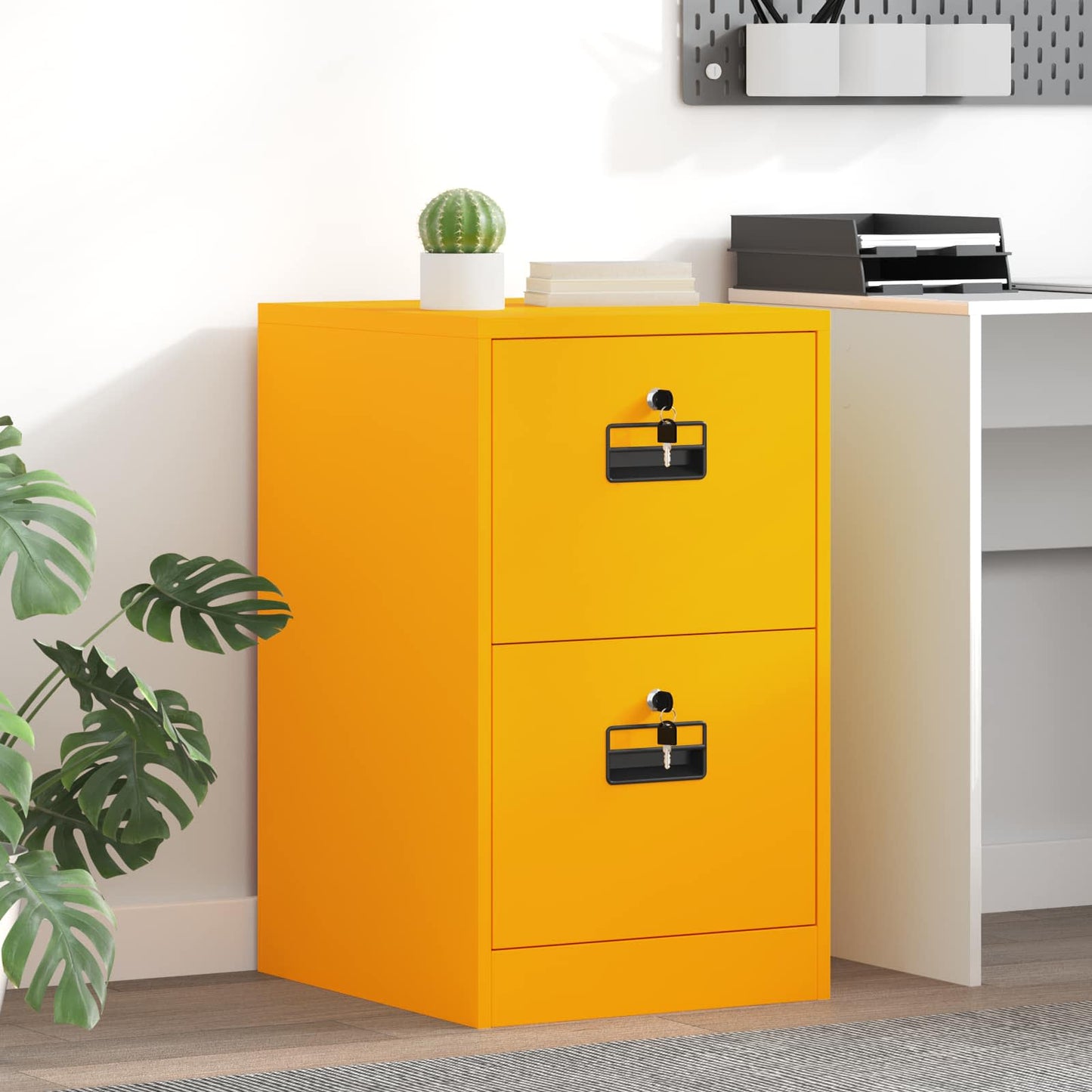 vidaXL Aktenschrank Senfgelb 44 x 50 x 106,5 cm Kaltgewalzter Stahl