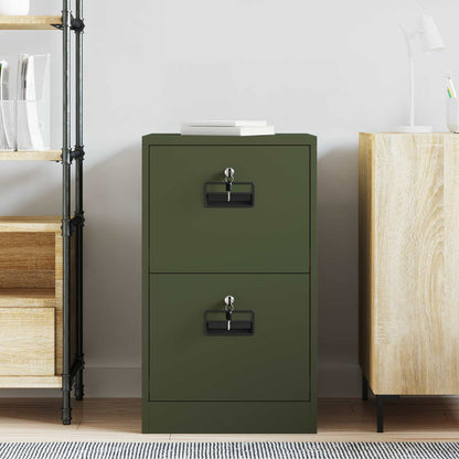 vidaXL Aktenschrank Olive Grün 44 x 50 x 106,5 cm Kaltgewalzter Stahl
