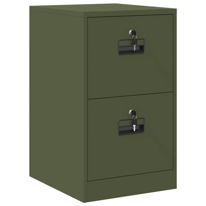 vidaXL Aktenschrank Olive Grün 44 x 50 x 106,5 cm Kaltgewalzter Stahl