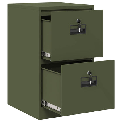 vidaXL Aktenschrank Olive Grün 44 x 50 x 106,5 cm Kaltgewalzter Stahl