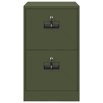 vidaXL Aktenschrank Olive Grün 44 x 50 x 106,5 cm Kaltgewalzter Stahl