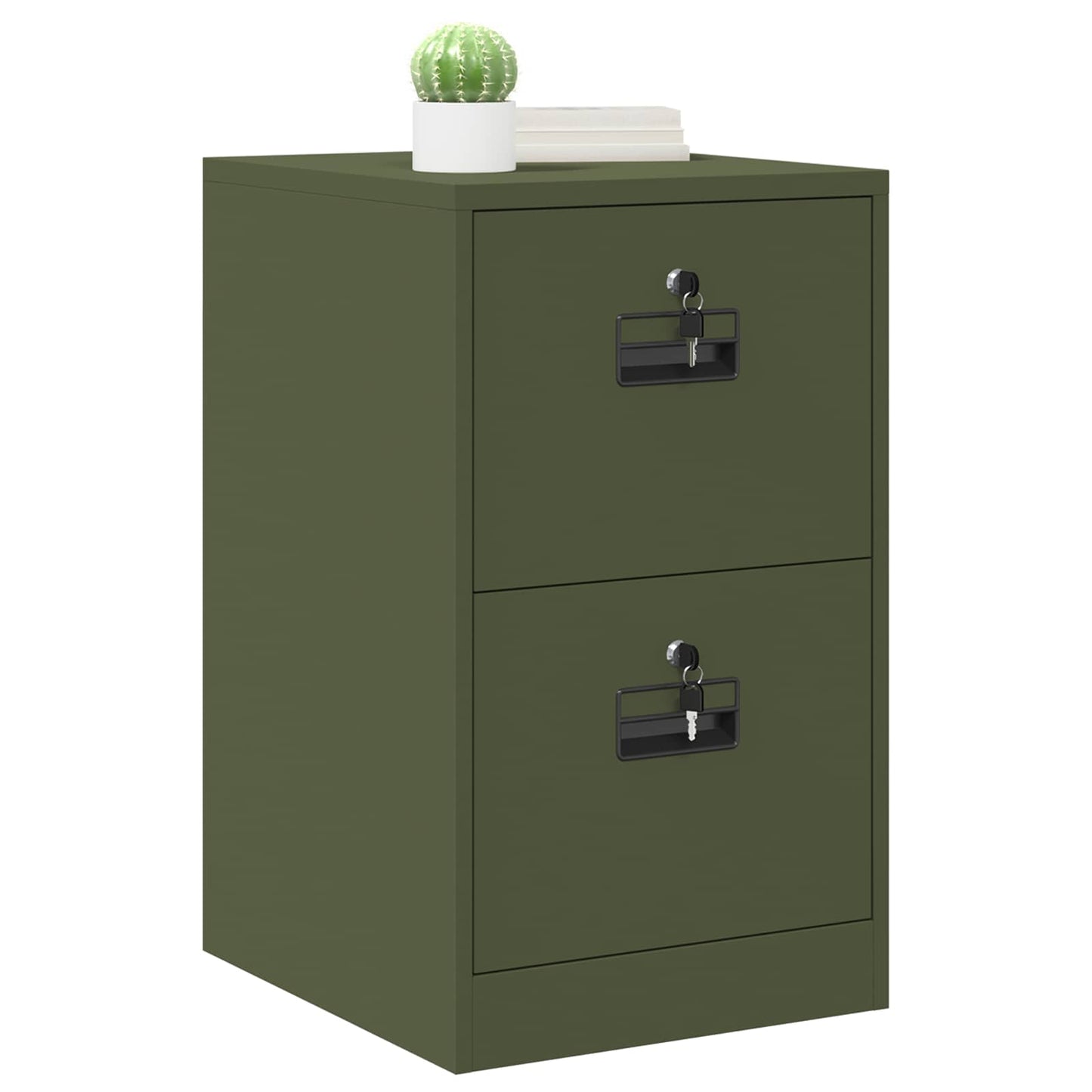 vidaXL Aktenschrank Olive Grün 44 x 50 x 106,5 cm Kaltgewalzter Stahl