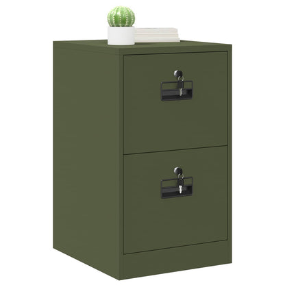 vidaXL Aktenschrank Olive Grün 44 x 50 x 106,5 cm Kaltgewalzter Stahl