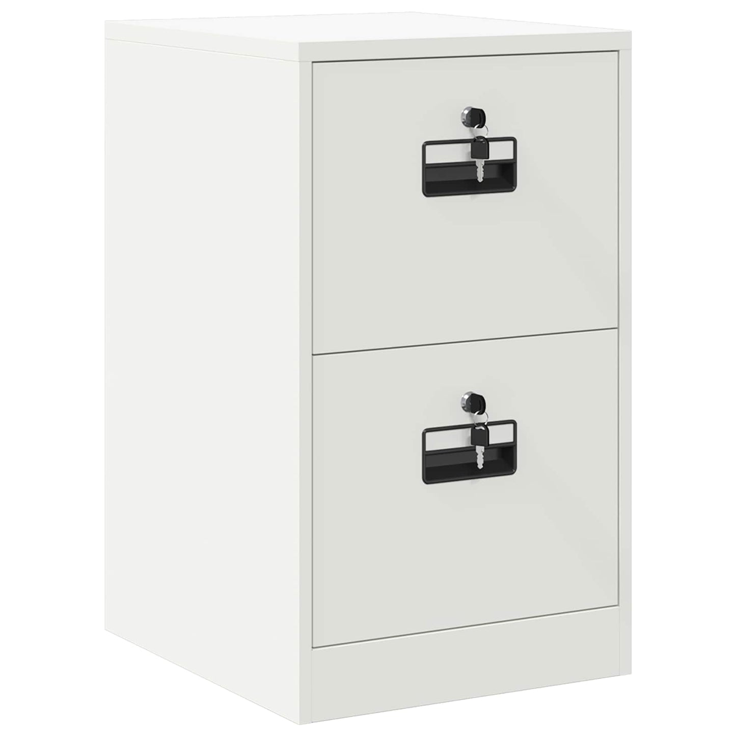 vidaXL Aktenschrank Weiß 44 x 50 x 106,5 cm Kaltgewalzter Stahl