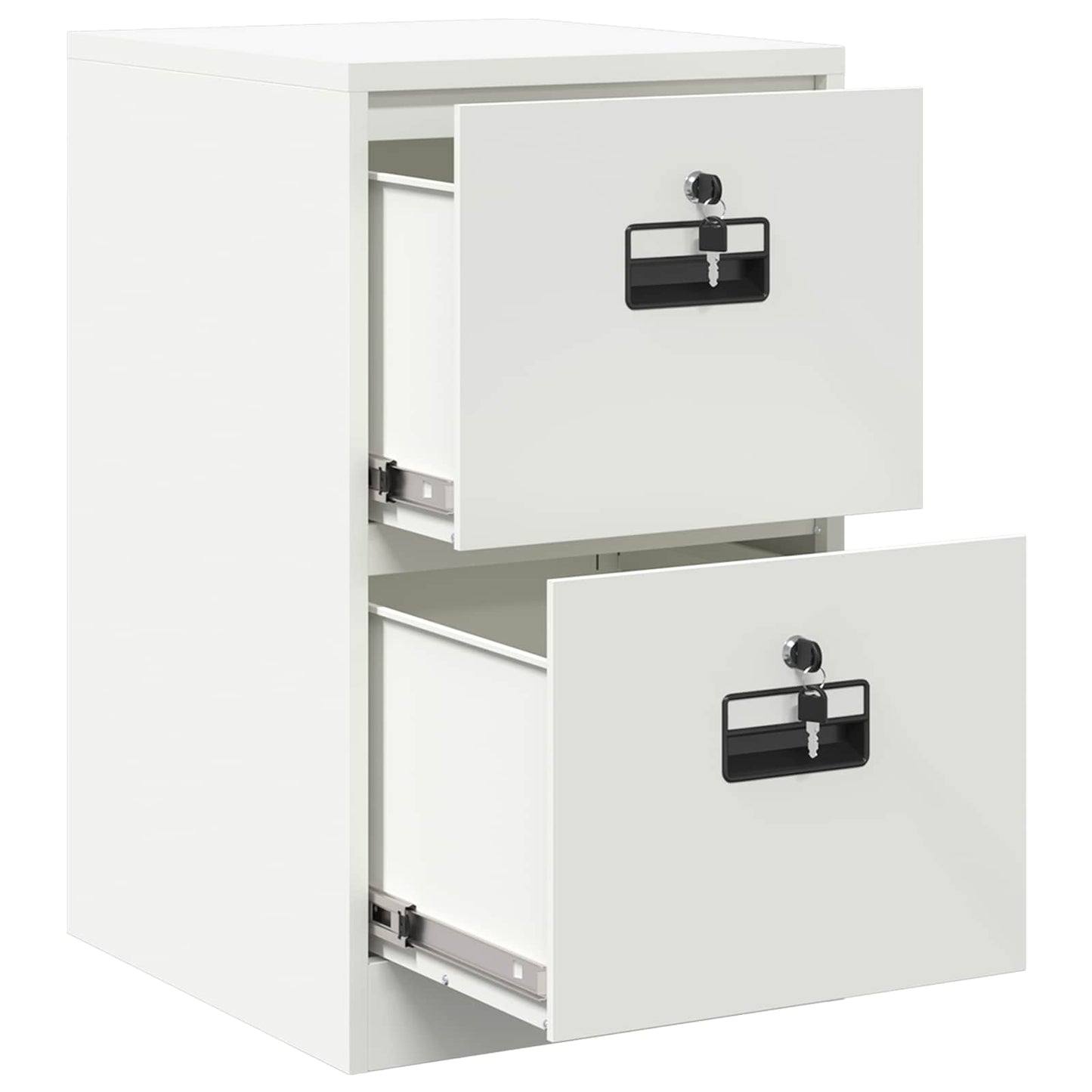 vidaXL Aktenschrank Weiß 44 x 50 x 106,5 cm Kaltgewalzter Stahl