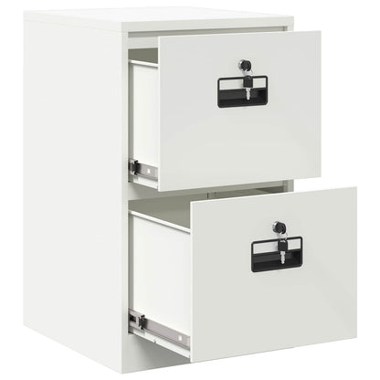 vidaXL Aktenschrank Weiß 44 x 50 x 106,5 cm Kaltgewalzter Stahl