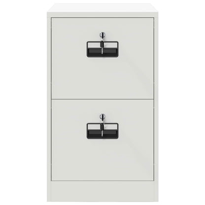 vidaXL Aktenschrank Weiß 44 x 50 x 106,5 cm Kaltgewalzter Stahl