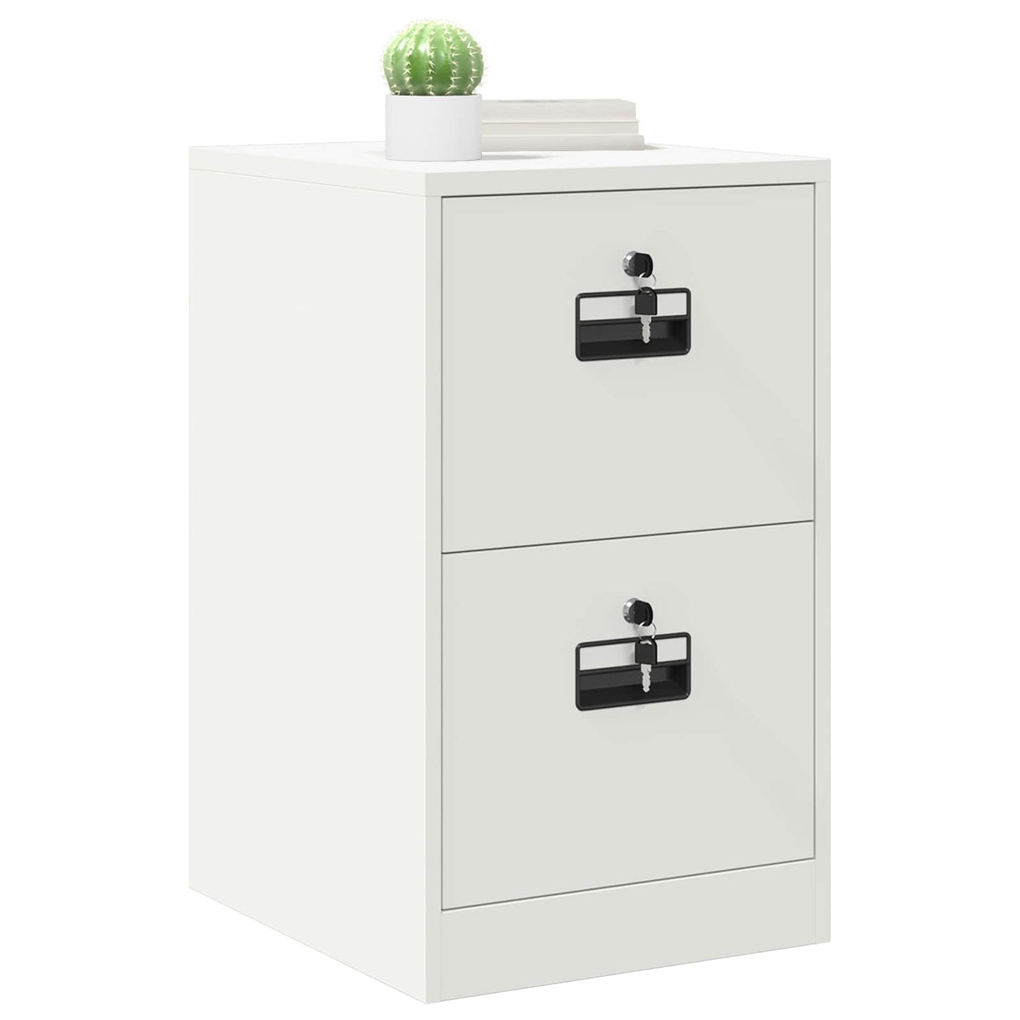 vidaXL Aktenschrank Weiß 44 x 50 x 106,5 cm Kaltgewalzter Stahl
